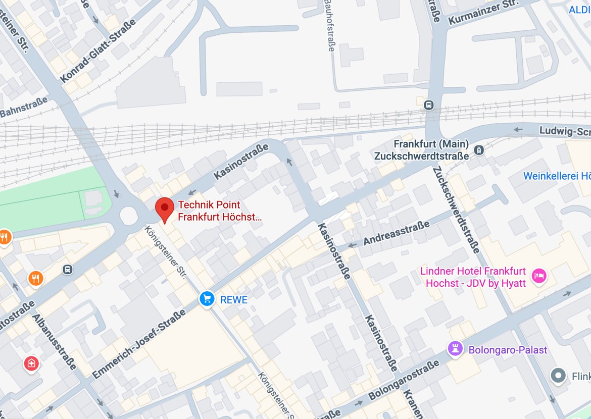 Karte mit dem Standort an der Königsteiner Straße 26